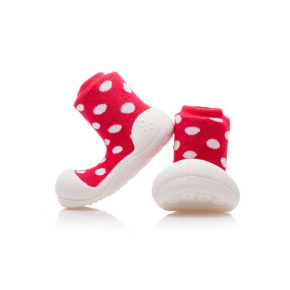 ATTIPAS Botičky Polka Dot AD06 Red M vel.20, 109-115 mm