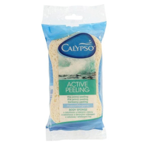 Koupelová houba Active peeling Calypso Bílá 