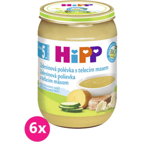 6x HiPP BIO Zeleninová polévka s telecím masem 190 g