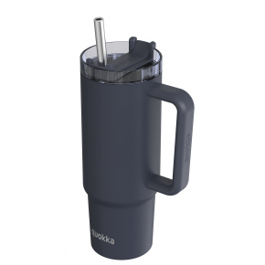 Nerezový termohrnek s brčkem Stream Black 950 ml