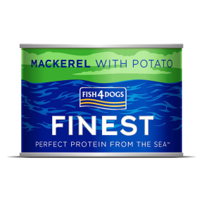 FISH4DOGS Konzerva pro psy Finest s makrelou a bramborami 185 g