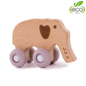 Dřevěná hračka B-WOODY Elephant Pastel Pink