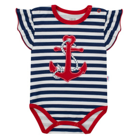 Holčičí body s krátkým rukávem New Baby Marine Modrá 56 (0-3m)