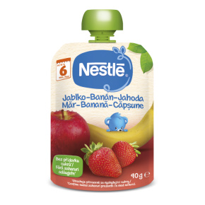 NESTLÉ Min Frukt Kapsička Jablko Banán Jahoda 90 g