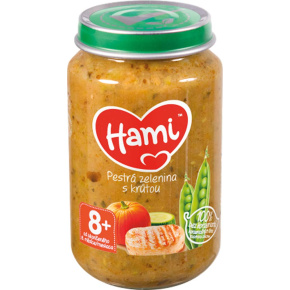 HAMI Pestrá zelenina s krůtou (200 g) - masozeleninový příkrm