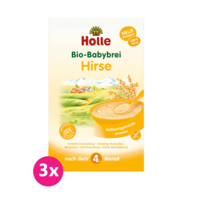 3x HOLLE Bio Kaše jáhlová 250 g (5m+)