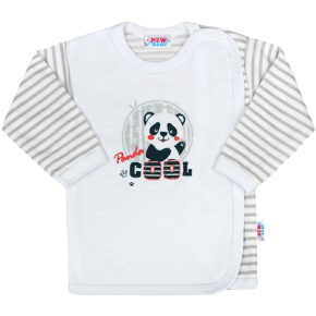 Kojenecká košilka New Baby Panda Šedá 62 (3-6m)