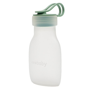 Silikonová lahvička na mateřské mléko New Baby modrá Transparentní 