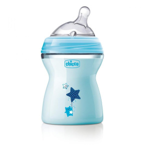CHICCO Láhev kojenecká Natural Feeling 250 ml chlapec 2m+