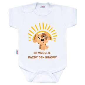 Body s potiskem New Baby SE MNOU JE KAŽDÝ DEN KRÁSNÝ Dle obrázku 50