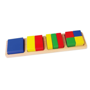 Dřevěná vkládačka kostky Viga Zlomky Multicolor 