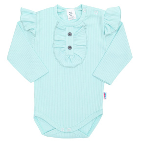 Kojenecké body New Baby Stripes ledově modré Modrá 80 (9-12m)