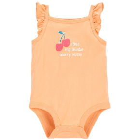 CARTER'S Body na ramínka Orange Cherry holka 6m